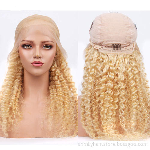 Shmily Wholesale European 40 Inch Wig Human Hair Lace Front Natural Wigs HD Cuticle Aligned Deep Wave Frontal Wig